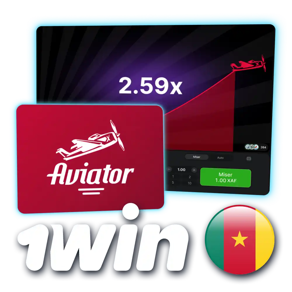 Essayez le jeu de casino facile Aviator sur 1win Cameroun official.