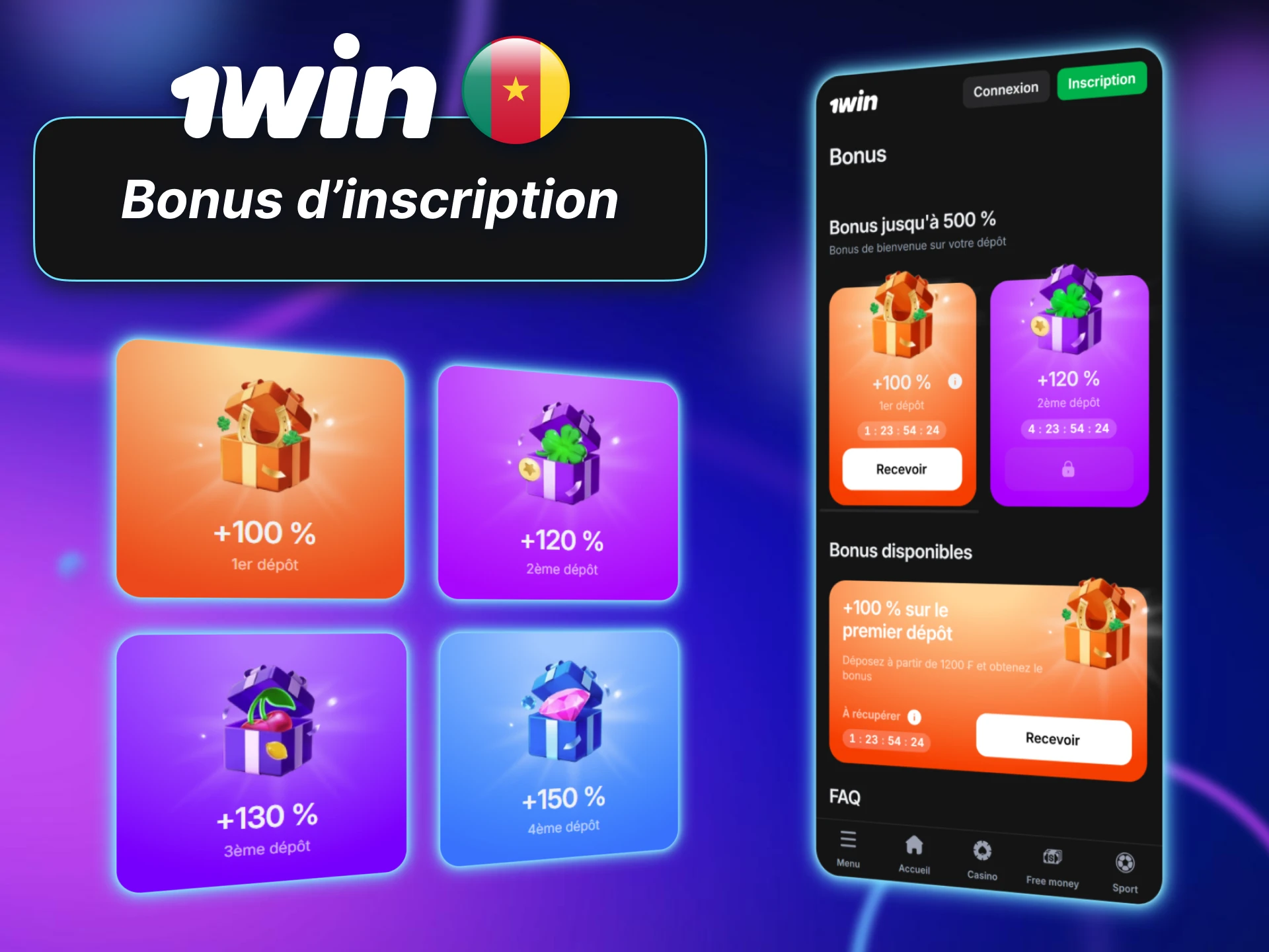 Le bonus d’inscription sur l’application 1win récompense les nouveaux joueurs.