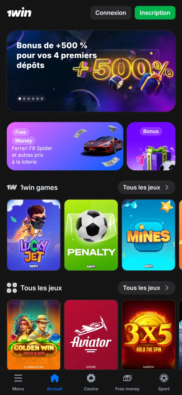 Téléchargez l’application Aviator 1win Cameroun et jouez sans interruption.