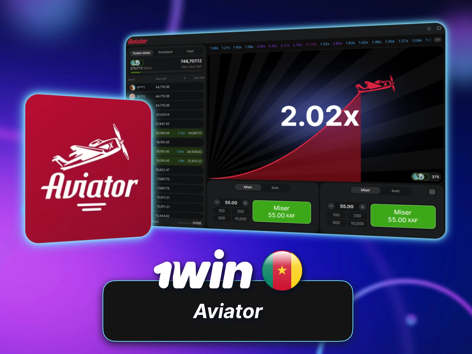 Aviator 1win fait décoller l’adrénaline des joueurs du Cameroun.