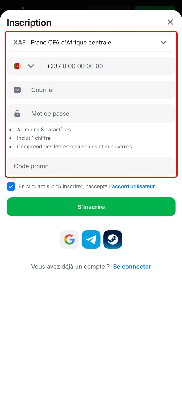 Ouvrez l’application 1win et finalisez rapidement votre inscription au casino.