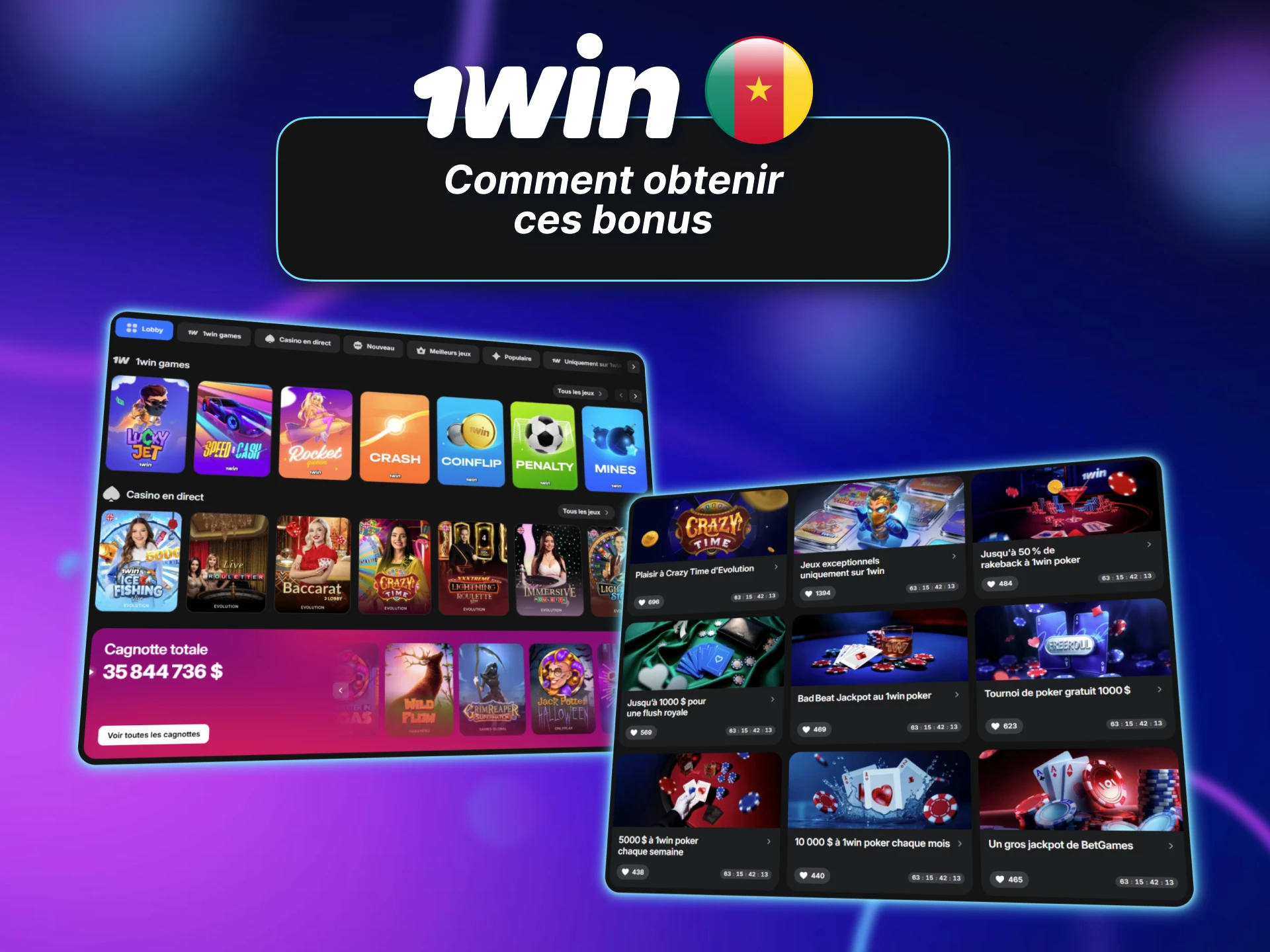 Découvrez comment obtenir vos bonus sur 1win Cameroun facilement.