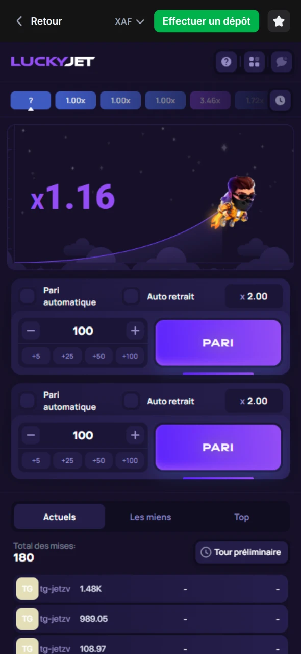 Commencez à jouer à Lucky Jet sur 1win et vivez l’excitation.