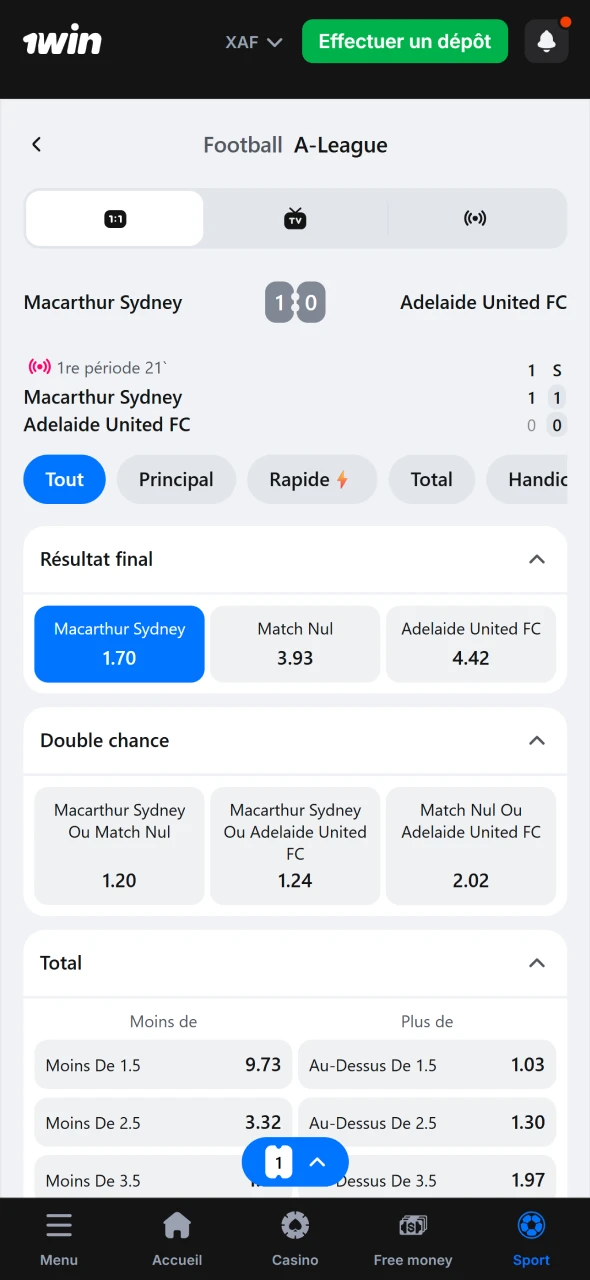 Choisissez le type de pari souhaité sur 1win Cameroun.Choisissez le type de pari souhaité sur 1win Cameroun.