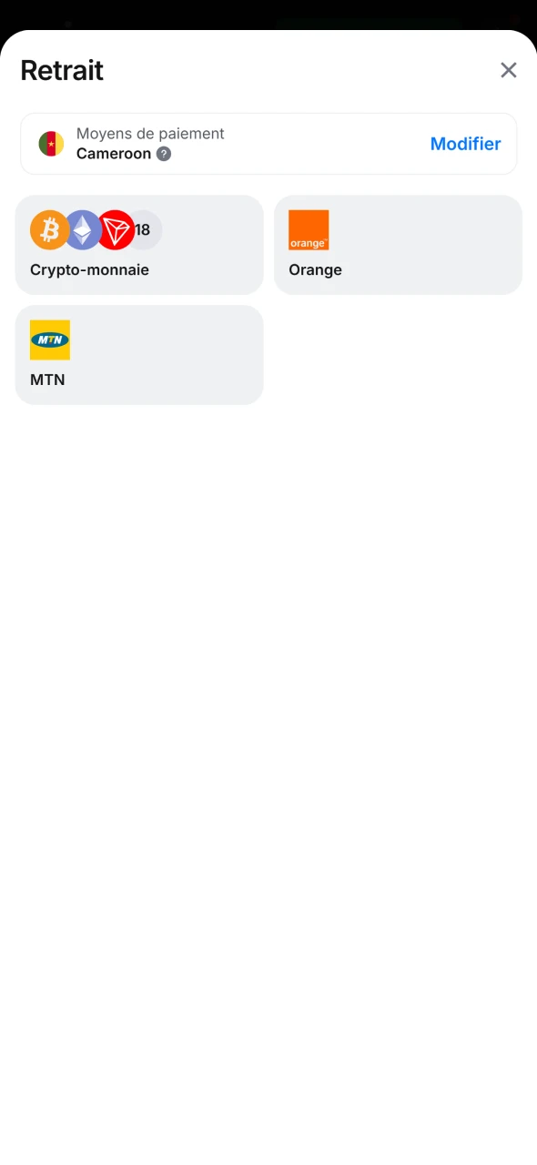 Choisissez votre méthode de retrait préférée sur 1win Cameroun.