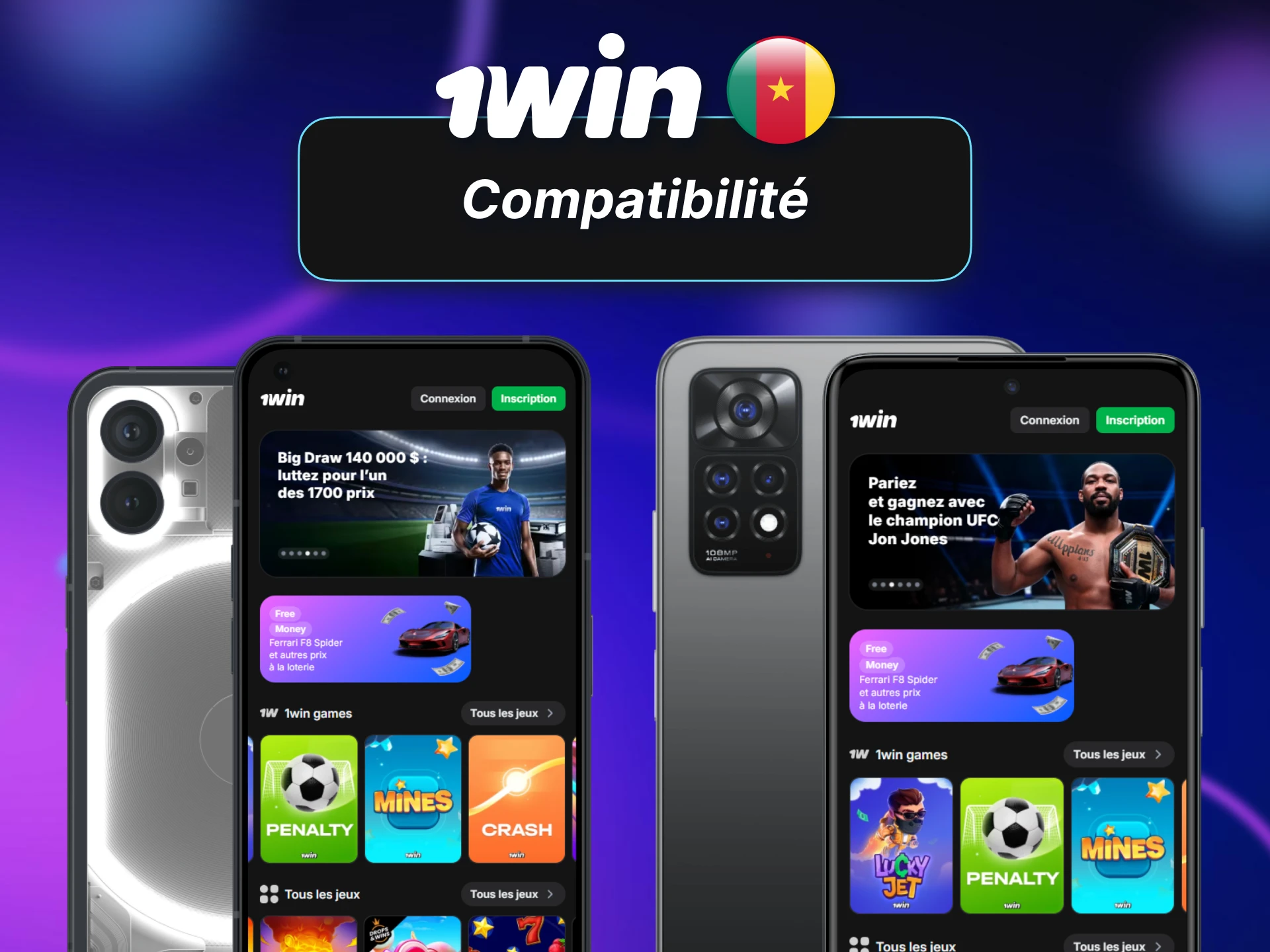 1win Cameroun garantit une compatibilité optimale avec les appareils Android.