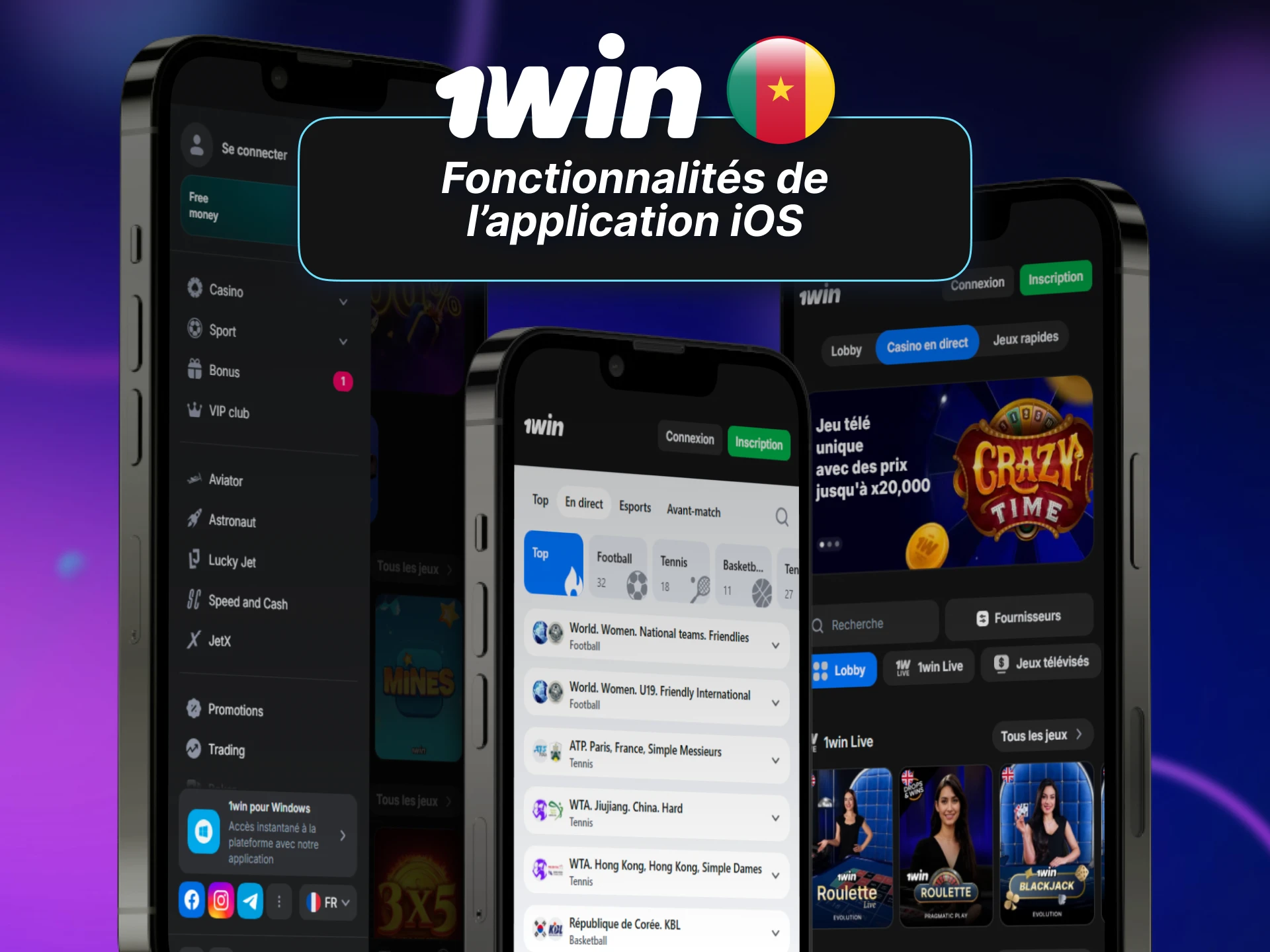 L’application iOS 1win Cameroun propose des fonctionnalités pratiques et modernes.