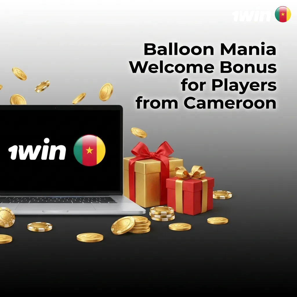 Balloon Mania casino welcome bonus offer for Cameroon players showing 500% bonus up to 363,790 XAF on first deposits