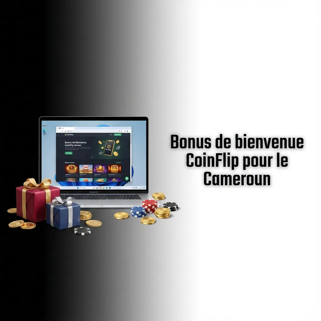 Bannière bonus de bienvenue 1win Cameroun: CoinFlip jusqu’à 500% (363 790 XAF), dépôt min 3 000 XAF, mise x35