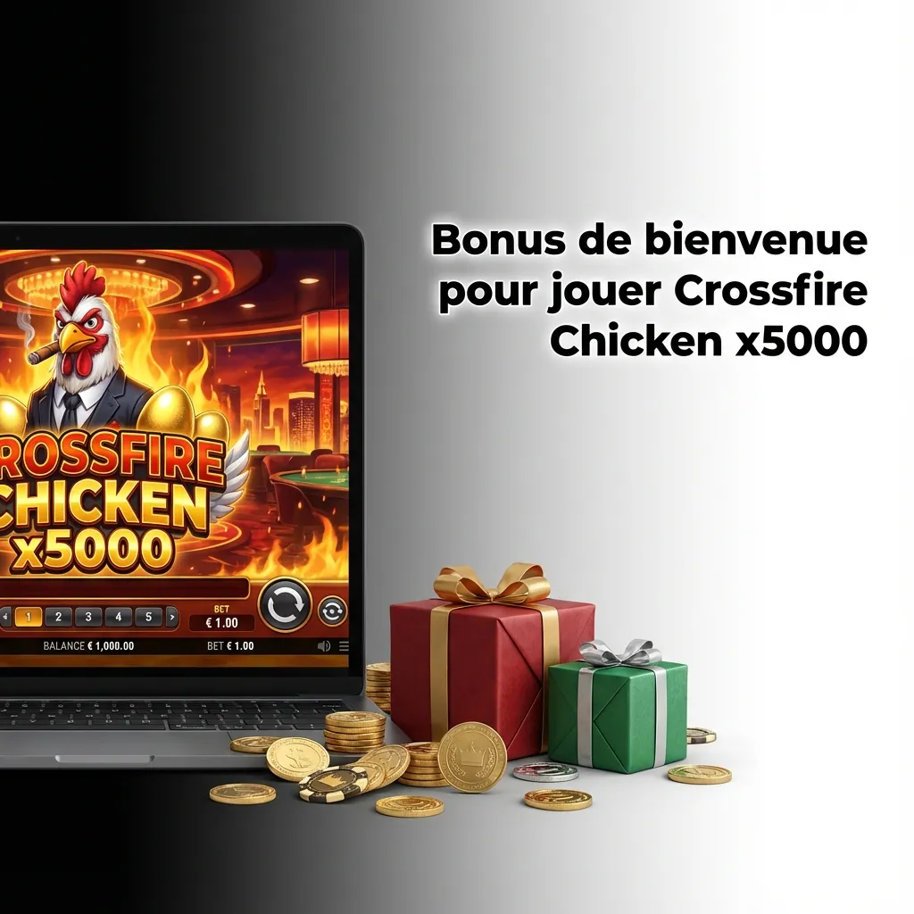 Bannière 1win: bonus de bienvenue Crossfire Chicken x5000, jusqu’à 500% (363 790 XAF) pour nouveaux joueurs au Cameroun.
