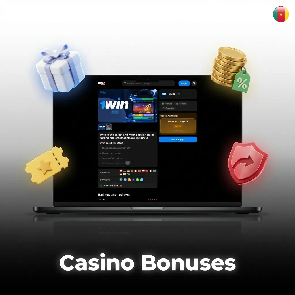 Casino bonus promotions including welcome bonuses, weekly cashback, reload offers, and live casino incentives