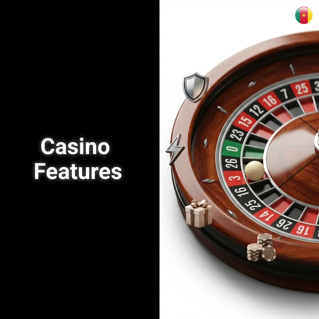 Casino platform featuring instant deposits, cryptocurrency options, mobile compatibility, and 24/7 multilingual support for Cameroon