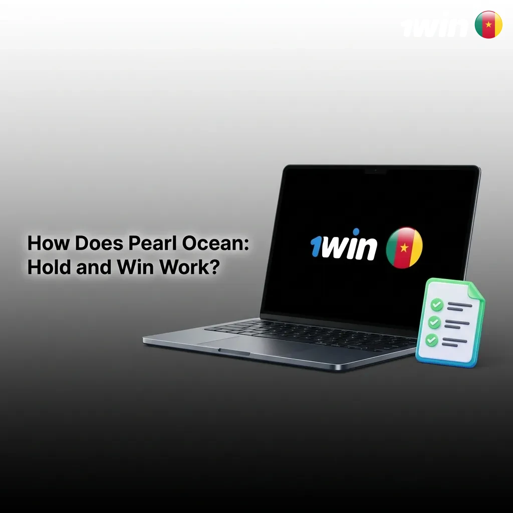 Pearl Ocean slot game 5x3 grid showing Hold and Win bonus feature with pearl symbols and paylines