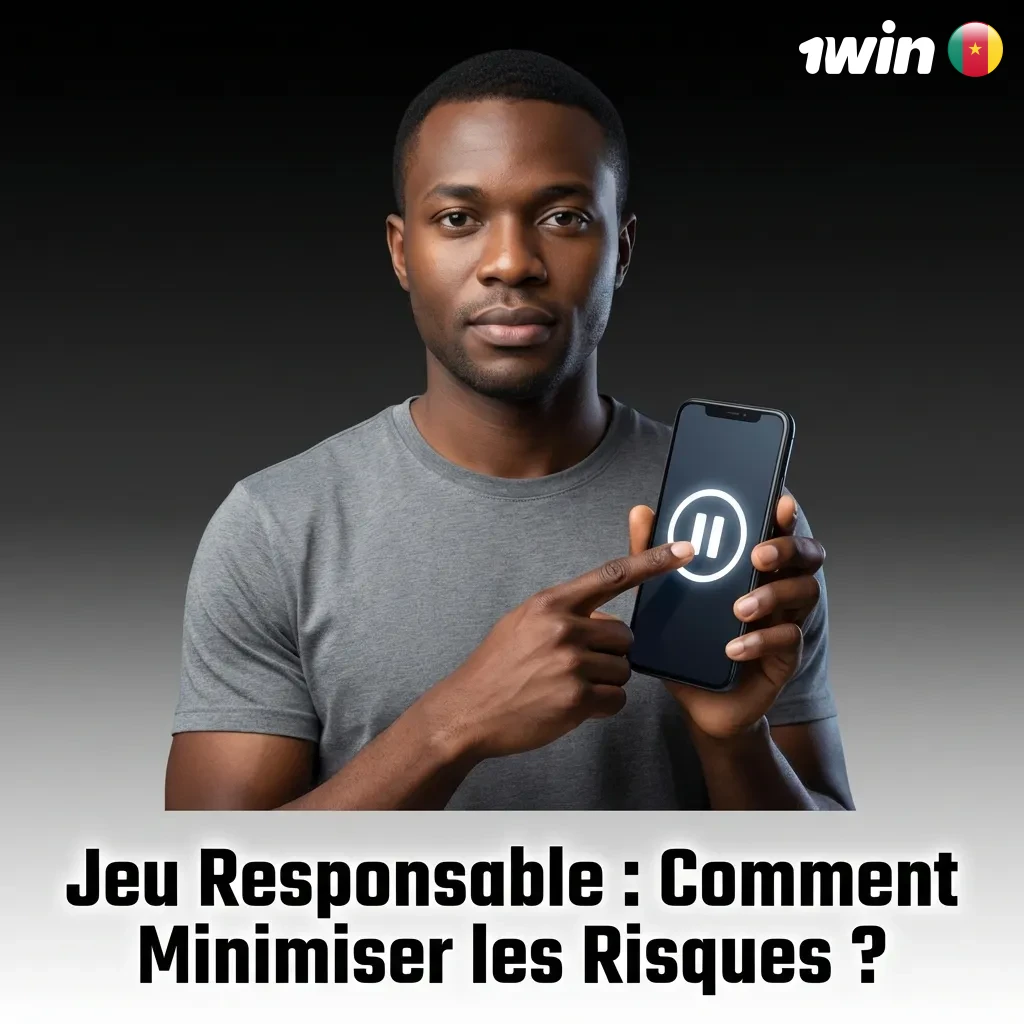 Person setting responsible gambling limits on mobile device, protecting mental health and finances