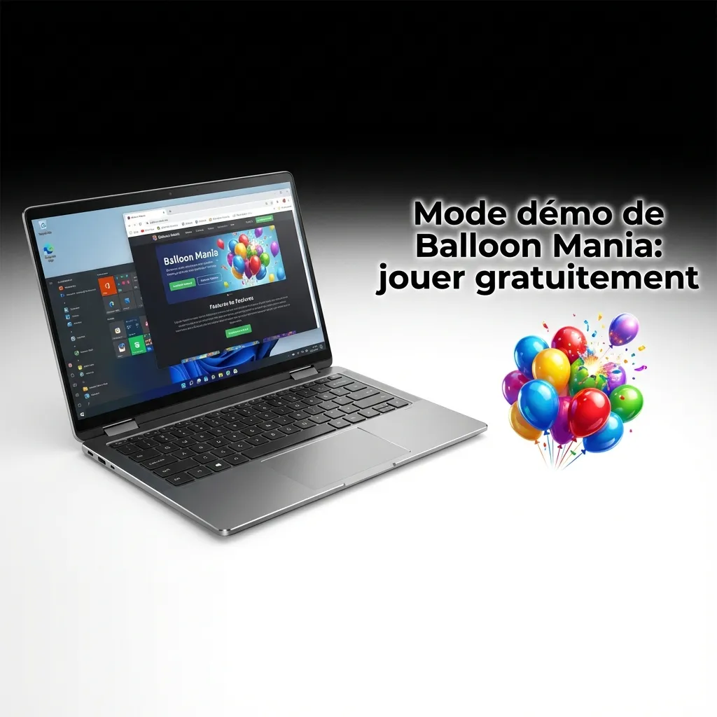 Interface de Balloon Mania en mode démo, jeu gratuit pour tester mises et auto-cashout sans risquer d’argent.