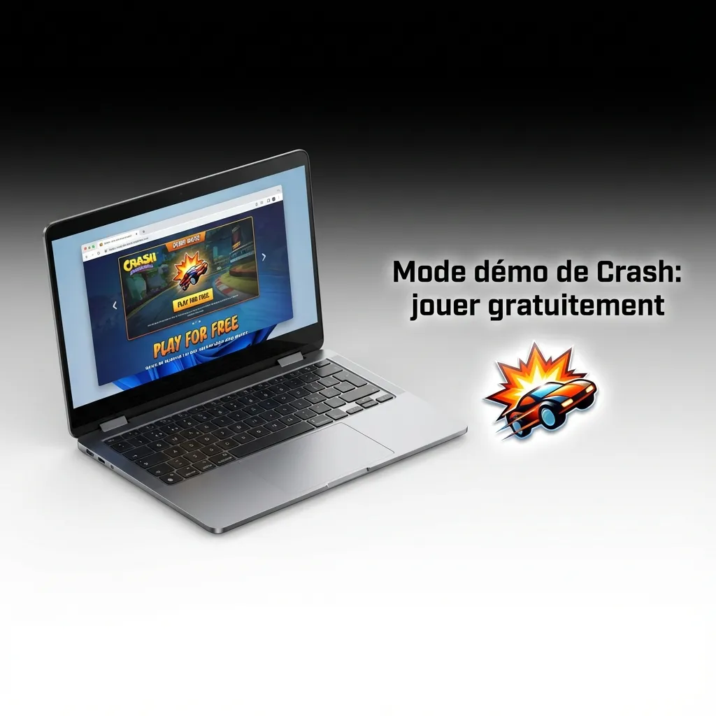 Interface du mode démo de Crash: jeu gratuit avec solde virtuel, auto-retrait et stats, sans gains réels ni bonus