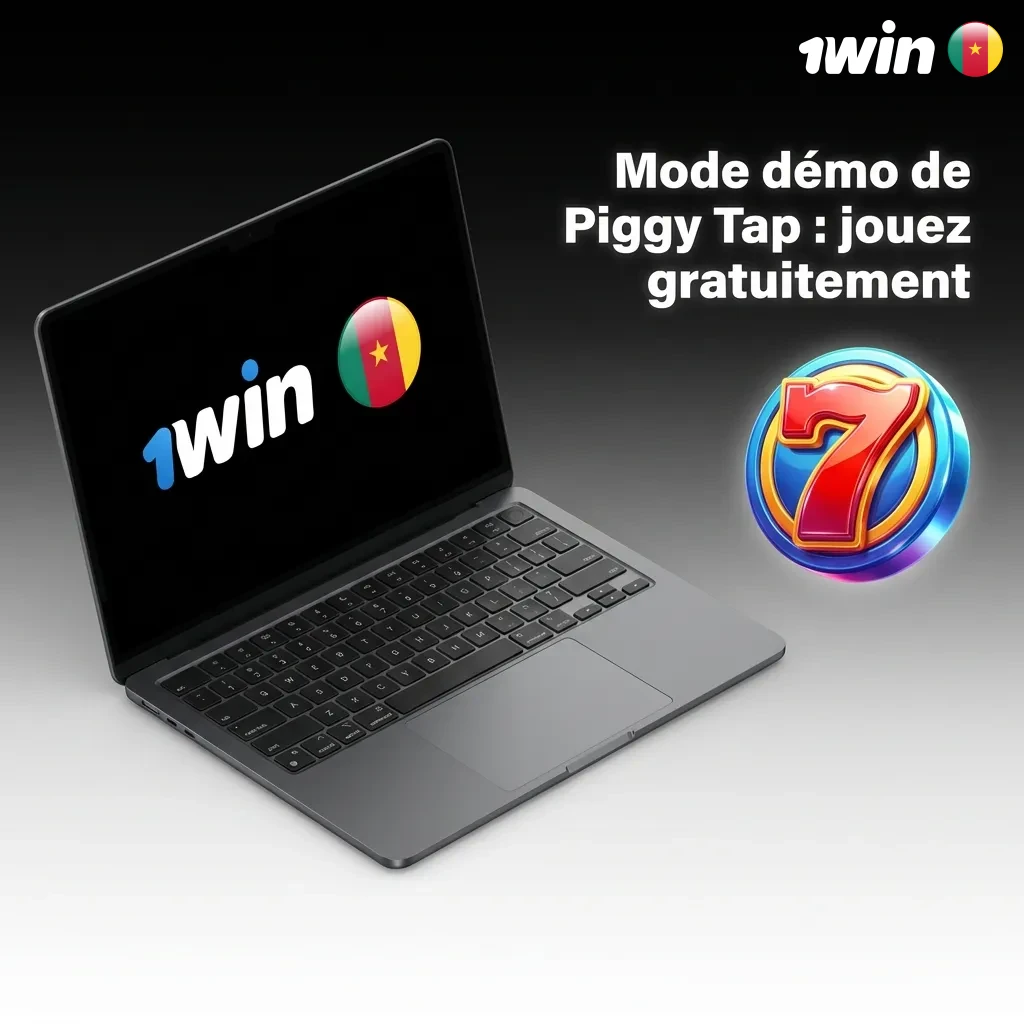 Écran de jeu Piggy Tap en mode démo montrant le solde virtuel et les mécanismes de multiplicateurs du jeu