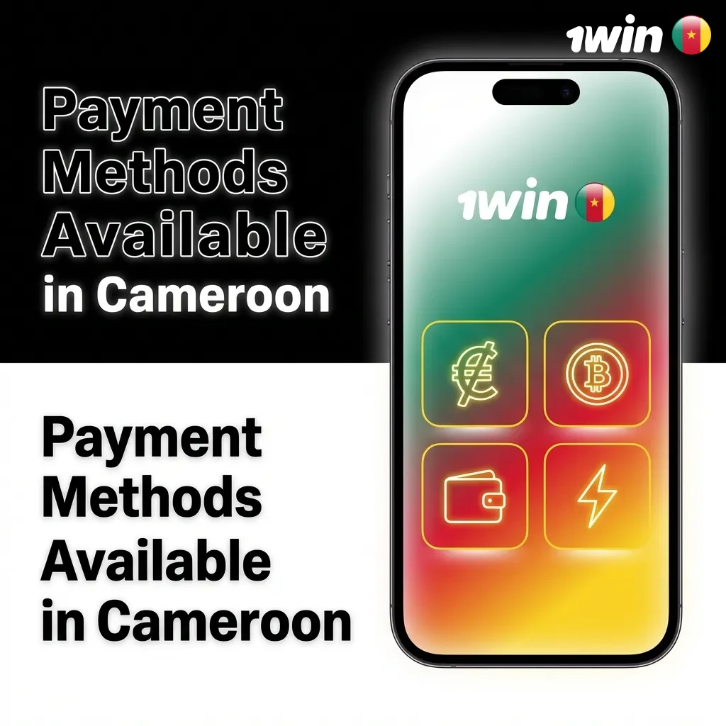 Payment methods for Cameroon including Mobile Money, cryptocurrencies, cards, and e-wallets with deposit/withdrawal info.