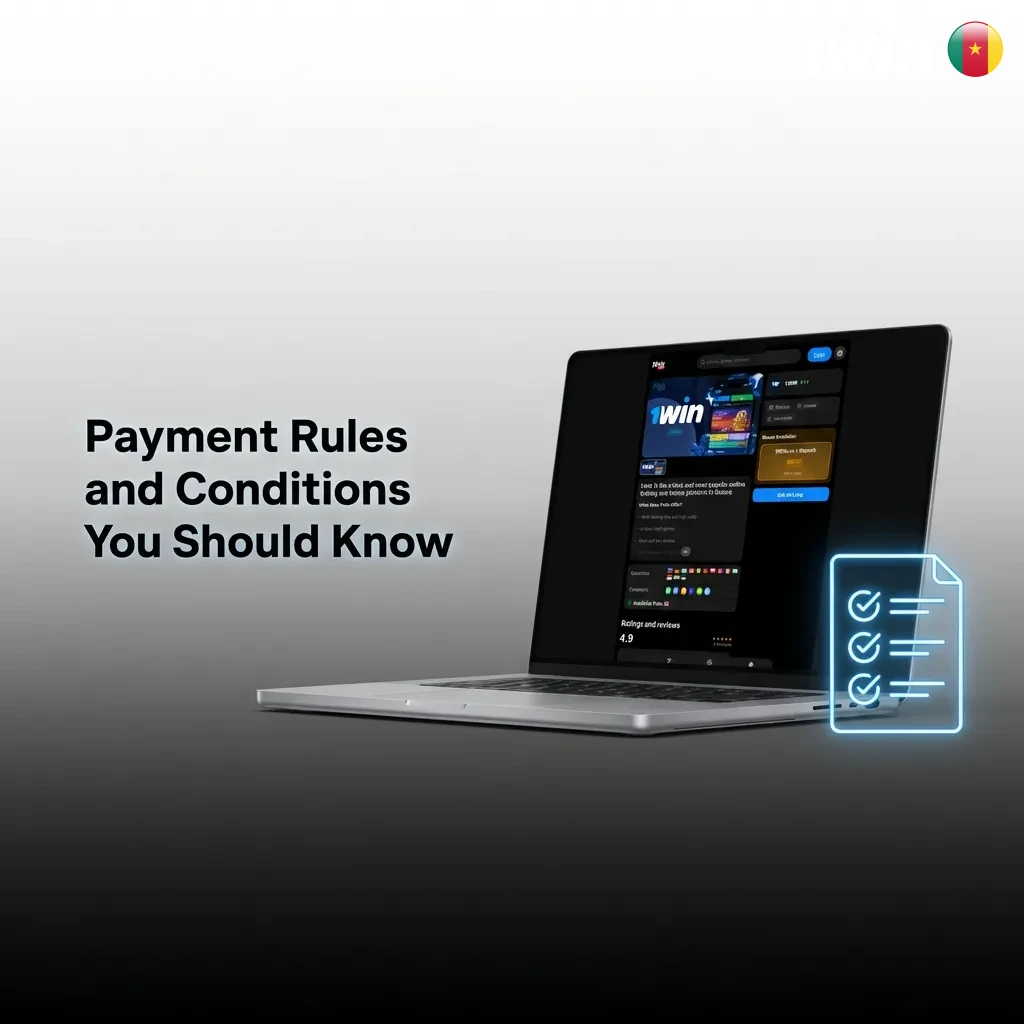 Payment rules overview showing verification, method matching, bonus wagering, transaction limits, and processing times