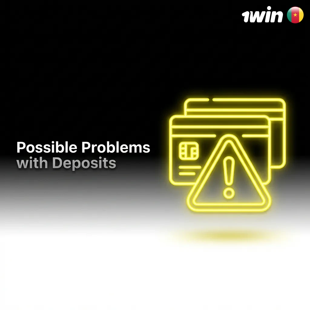 Troubleshooting guide showing common deposit problems: declined transactions, delays, verification needs, and payment errors.