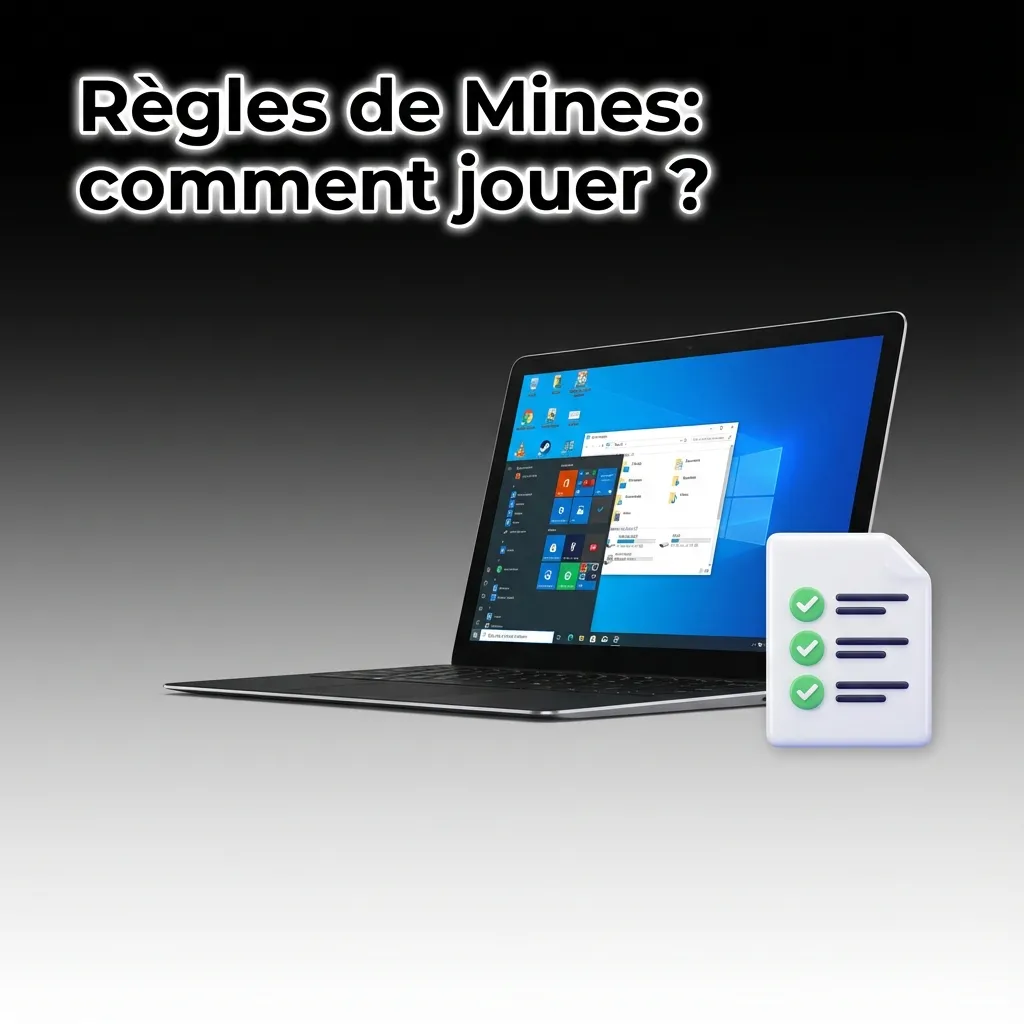 Illustration du jeu Mines: mise, nombre de mines, grille, multiplicateurs, encaissement, limites et plafond de gains.