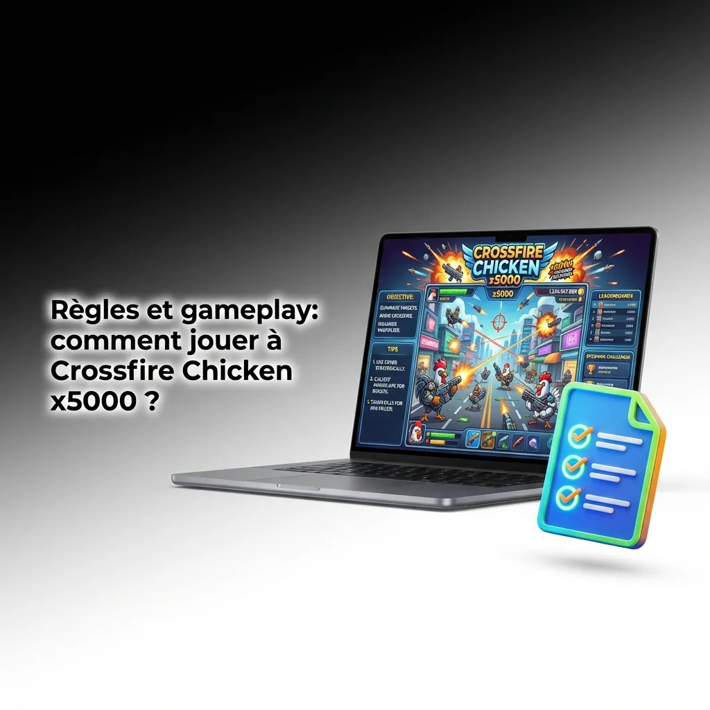 Écran de Crossfire Chicken x5000: multiplicateur croissant, encaissement avant crash, auto‑retrait, doubles mises, 18+.