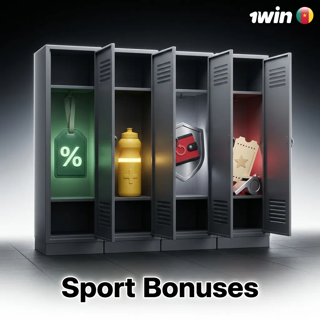 Sports betting bonuses including welcome offer up to 200%, accumulator boost, bet insurance, and cricket season bonus