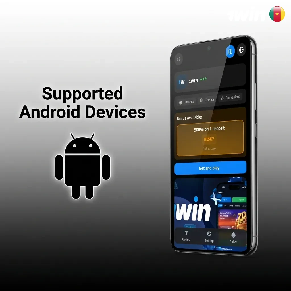 List of popular Android phone models compatible with 1win PWA app, including Samsung, Xiaomi, Huawei, and others