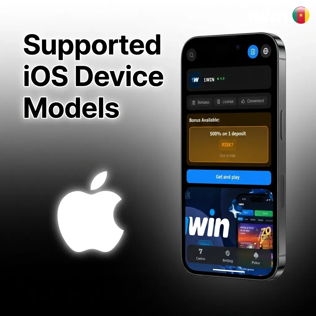 List of compatible iOS devices including iPhone X through 15 series, iPad Air, iPad Pro, and iPad Mini models