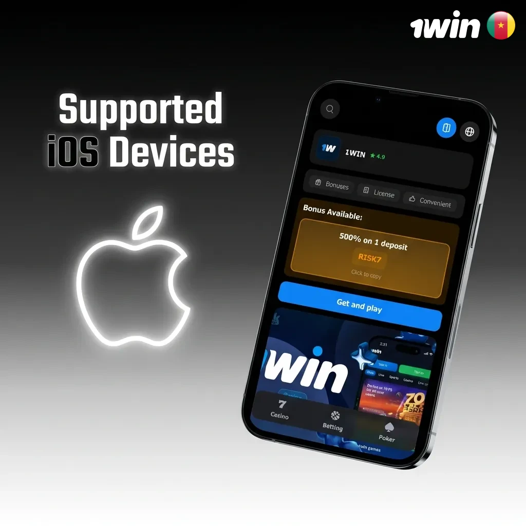 List of compatible Apple devices for 1win PWA including iPhone 13, 12, 11, X series, SE, iPad Pro, Air, and mini models