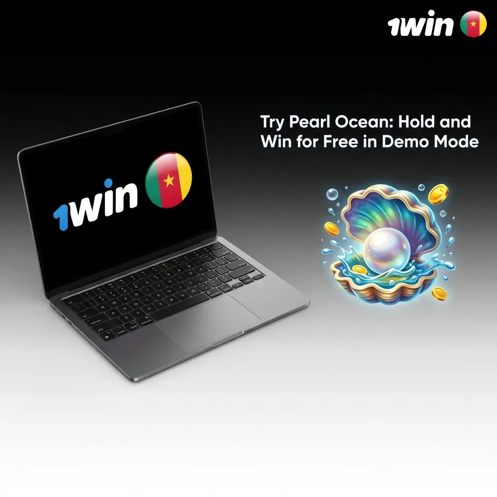 Player testing Pearl Ocean slot game in free demo mode with virtual credits on 1win platform