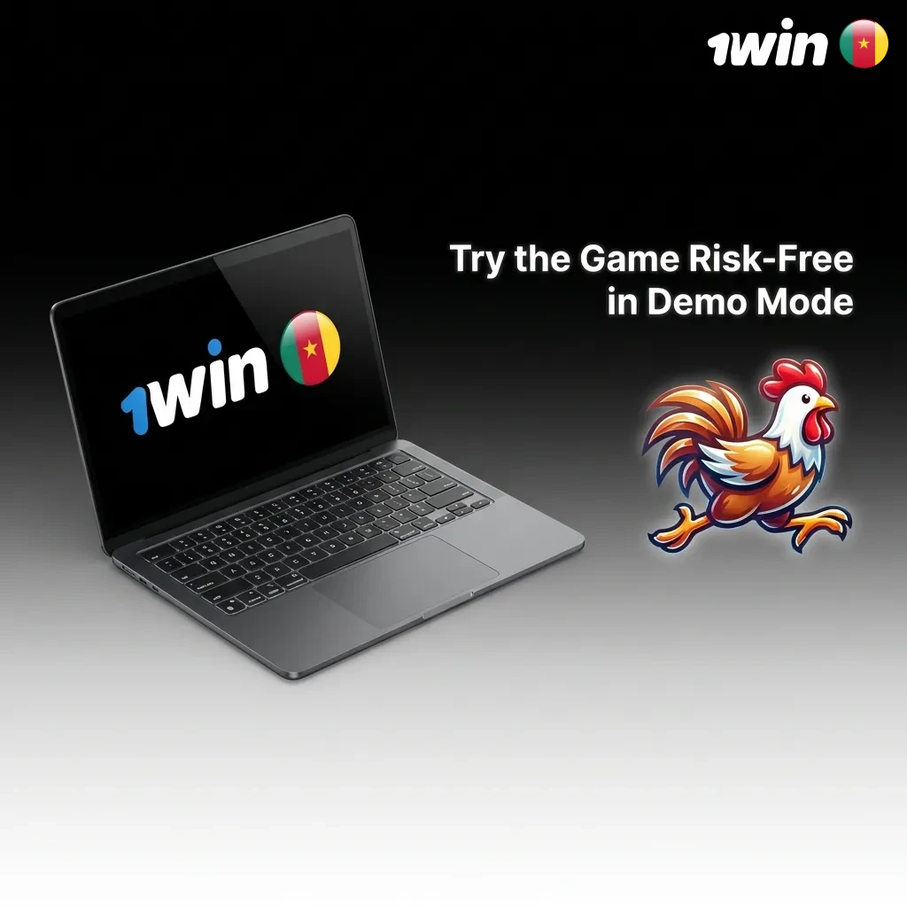 Player testing Chicken Run demo mode with virtual credits to practice cash-out timing before real-money play