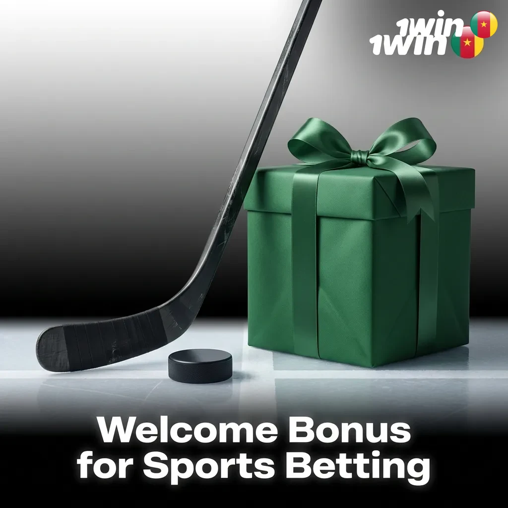 New users get up to 500% bonus (max 650,000 XAF) on first deposit for sports betting including ice hockey markets.
