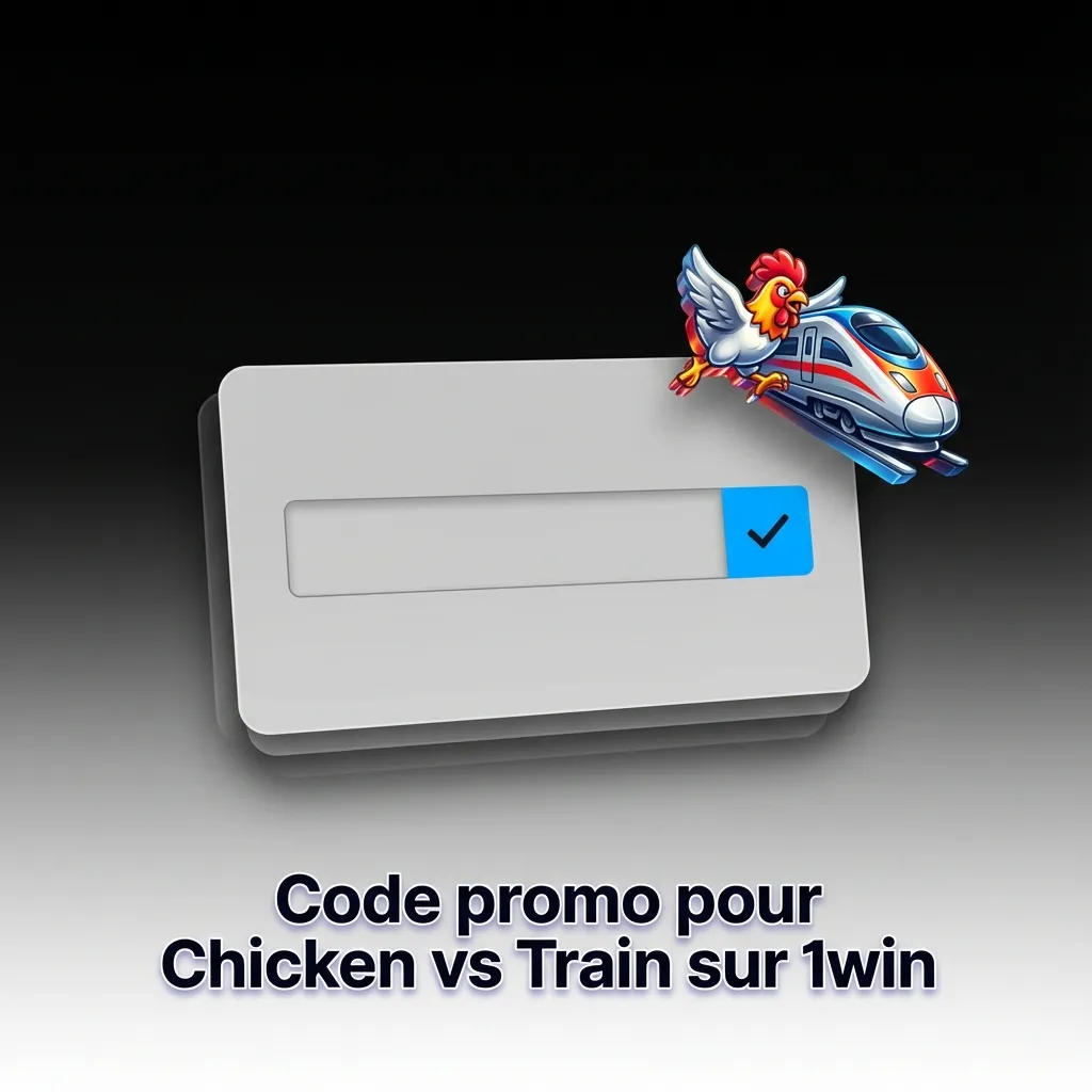 Bannière 1win pour Chicken vs Train: code promo exclusif à saisir à l’inscription ou dans Profil > Bonus.
