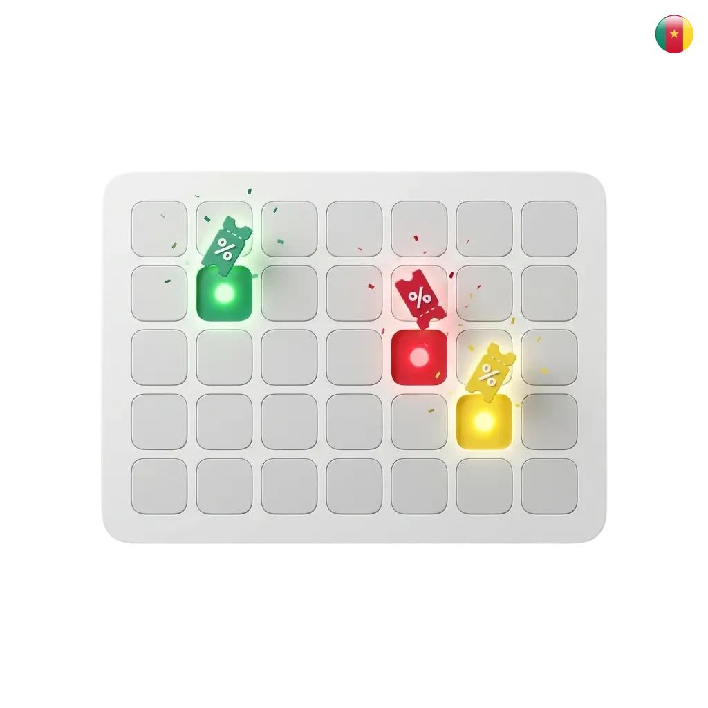 1win promo code activation screen showing bonus offer up to 500% for new players in Cameroon