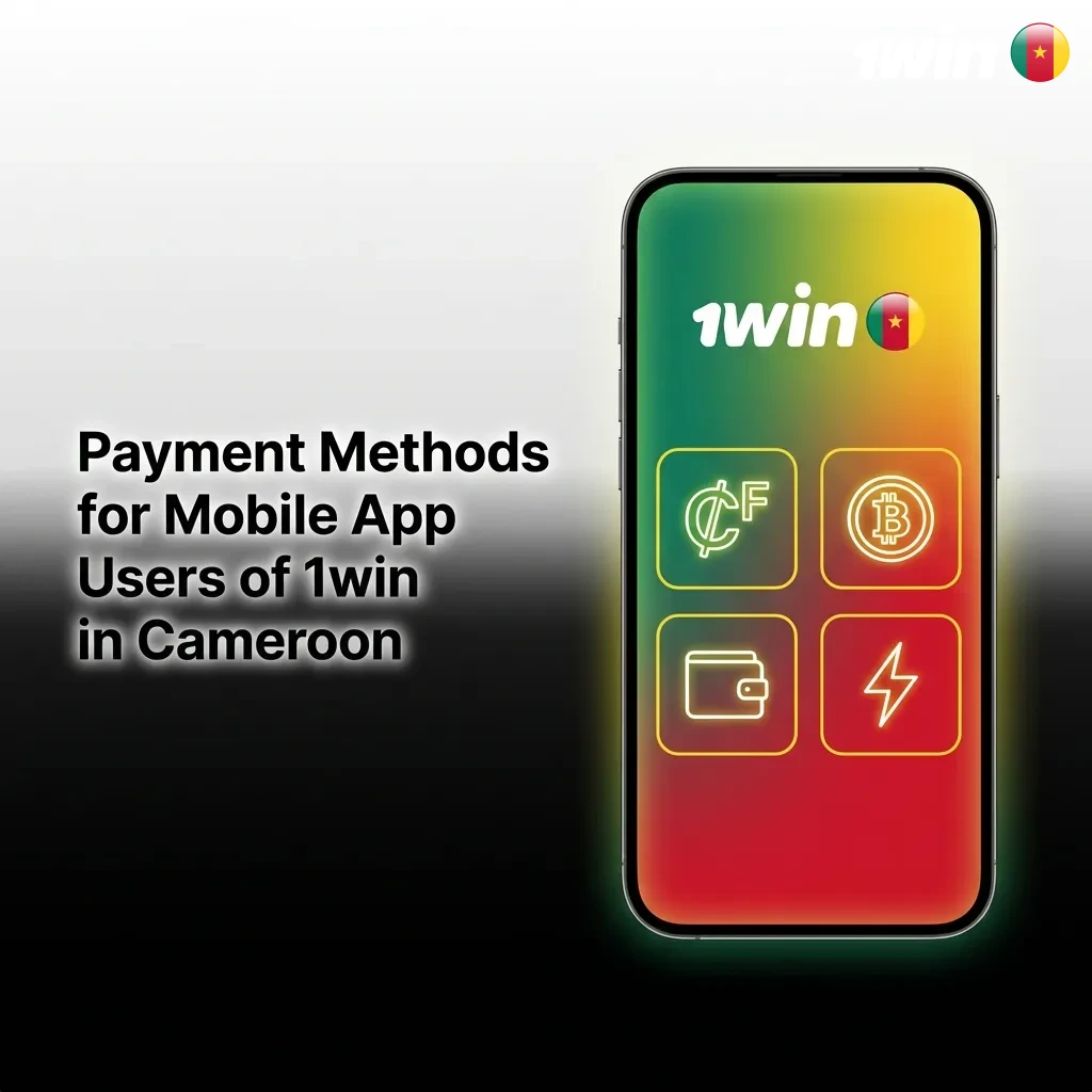 1win Cameroon mobile app payment methods including MTN Money, Orange Money, cards, and crypto options
