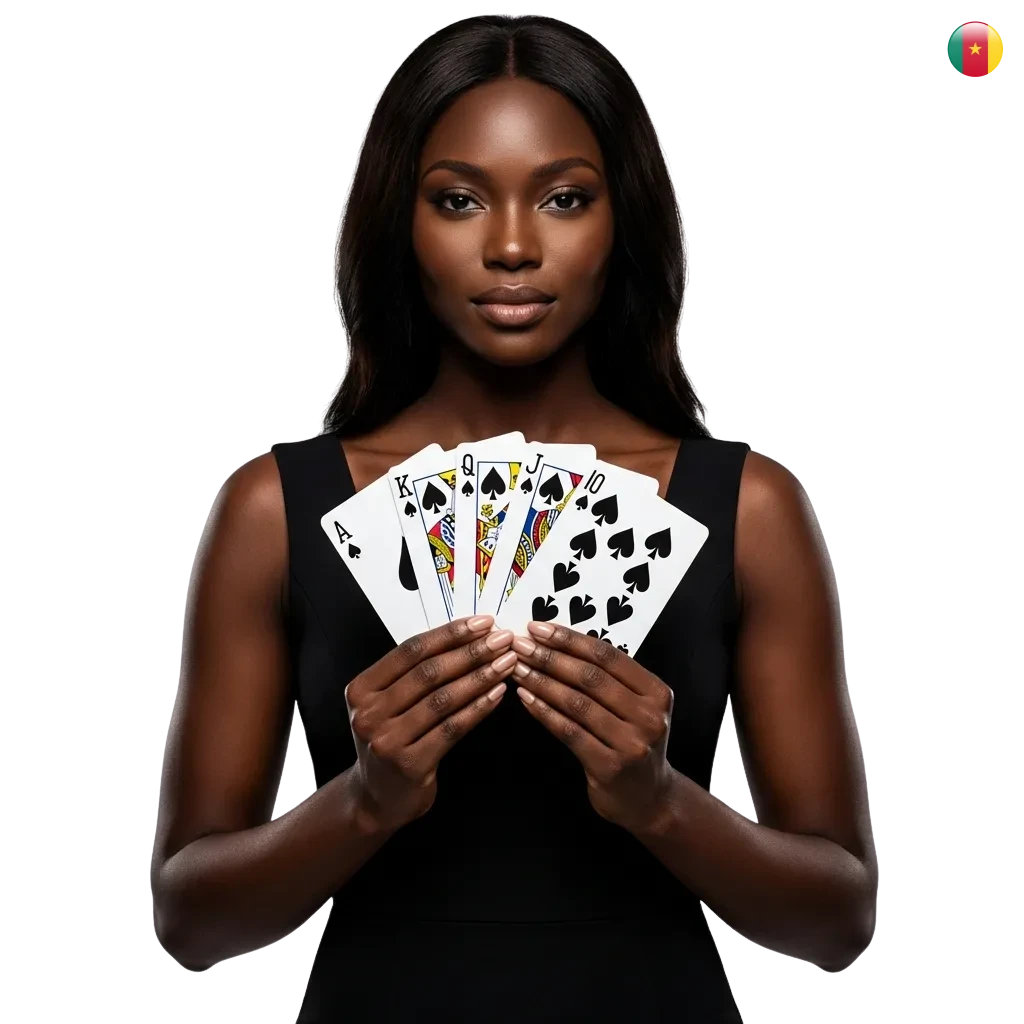 1win Cameroon casino platform showing live dealer games, slots, and roulette with mobile and desktop access options