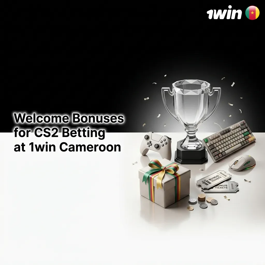 1win Cameroon welcome bonus up to 500% for CS2 betting with registration and deposit steps illustrated