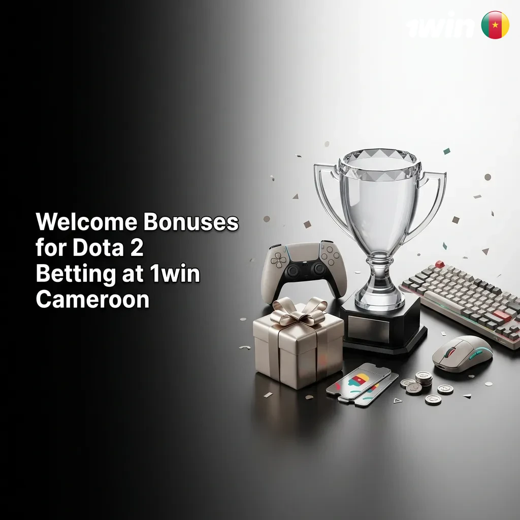 1win Cameroon welcome bonus offer for Dota 2 betting showing up to 500% bonus or 363,790 XAF for new players
